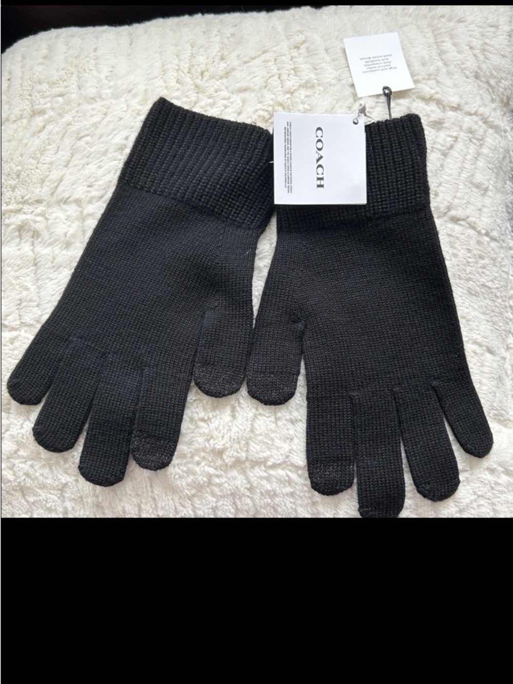 NWT- Coach Women's Large Black Down Puffer Jacket. W/FREE GLOVES Size L/XL - Picture 13 of 13